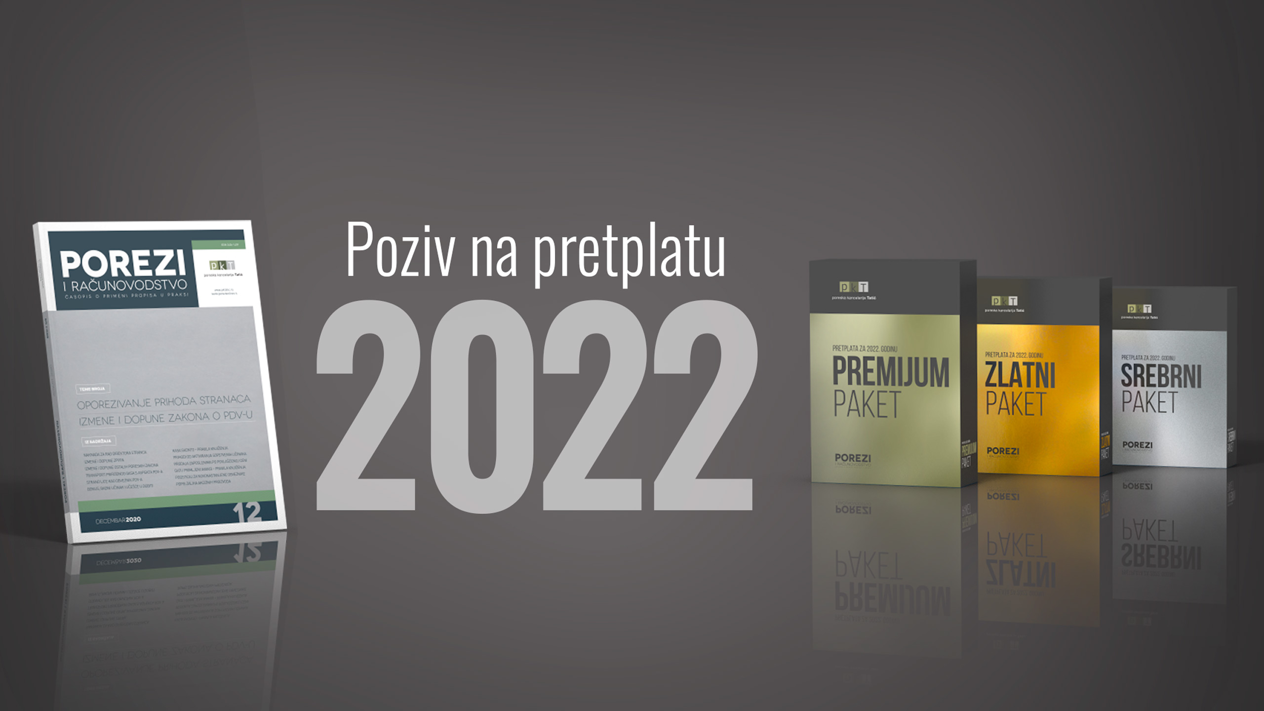 Poziv na pretplatu za časopis Porezi i računovodstvo za 2022.